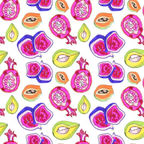 Tapeta Do Kuchni, Jadalni Kolorowe Owoce