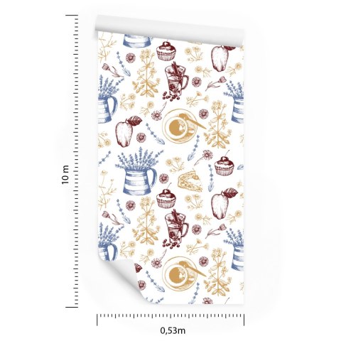 Tapeta Jabłka Z Kawą