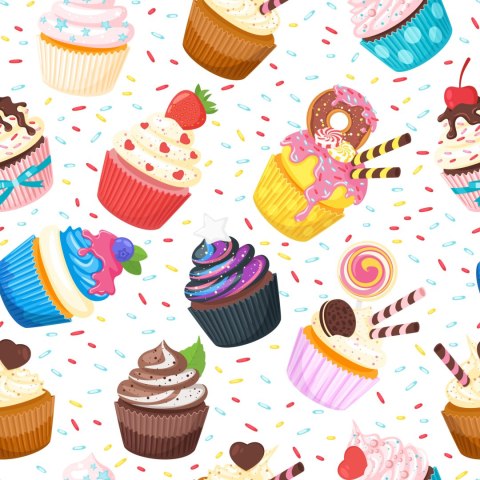 Tapeta Kolorowe Babeczki