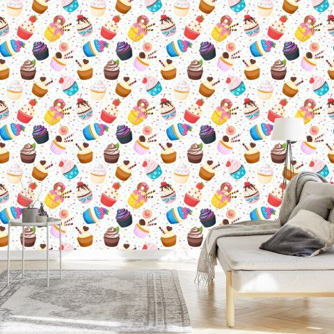 Tapeta Kolorowe Babeczki