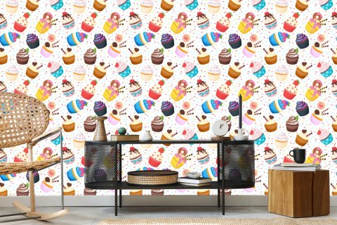 Tapeta Kolorowe Babeczki