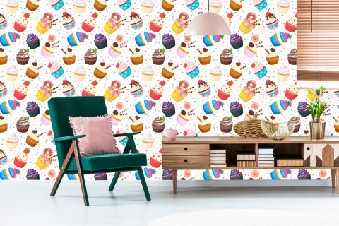 Tapeta Kolorowe Babeczki