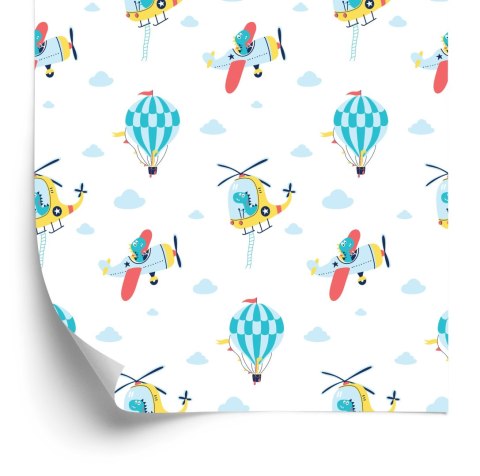 Tapeta Kolorowe Balony, Samoloty, Pokój Dziecięcy