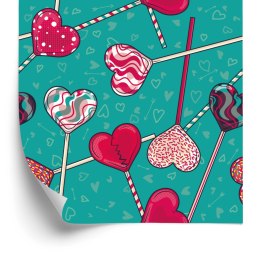 Tapeta Kolorowe Lizaki Z Wzorkami