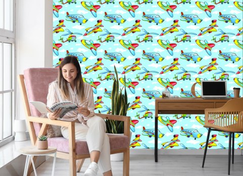 Tapeta Kolorowe Zabawkowe Samoloty