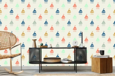 Tapeta Kolorowe Żaglówki