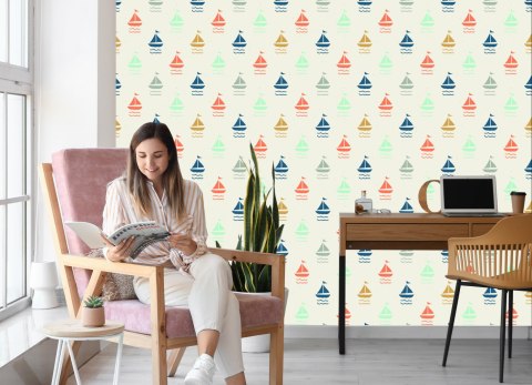 Tapeta Kolorowe Żaglówki