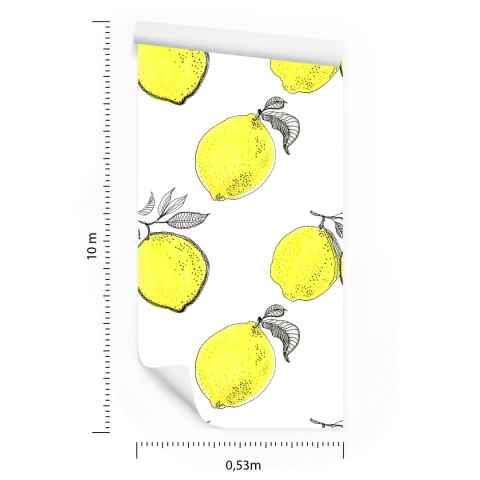 Tapeta Owoce, Cytryny, Liście, Do Kuchni