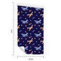 Tapeta Samoloty Retro Z Gwiazdkami
