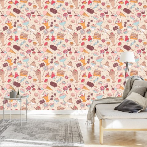 Tapeta Słodycze W Pastelowych Barwach