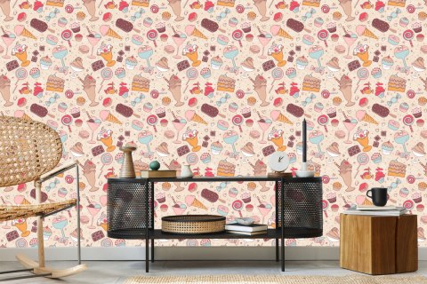 Tapeta Słodycze W Pastelowych Barwach