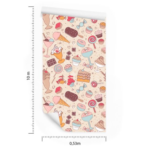 Tapeta Słodycze W Pastelowych Barwach