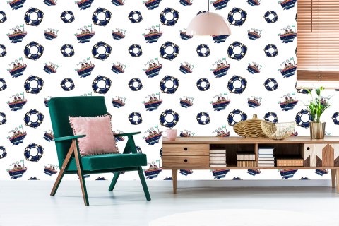 Tapeta W Statki Pojazdy Maszyny Pokój Dziecięcy