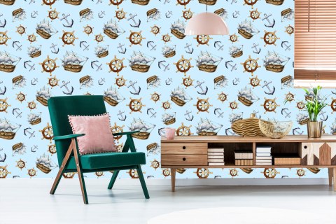 Tapeta Żaglowce, Kotwice I Ster