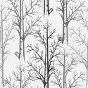 Tapeta Delikatne Drzewa W Odcieniach Szarości