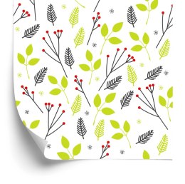 Tapeta Dla Dzieci - Zielone Liście I Czerwone Jagody