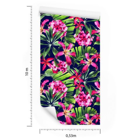 Tapeta Egzotyczne Kwiaty Liście