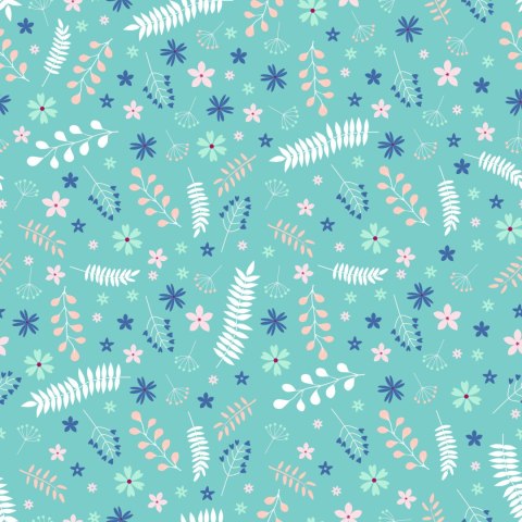 Tapeta Kolorowe Liście I Kwiaty