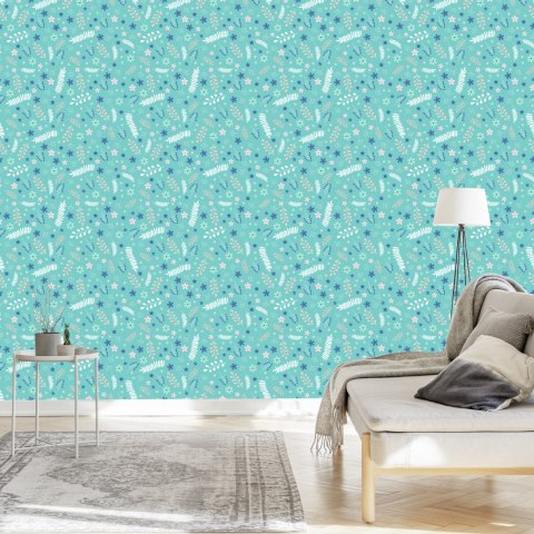 Tapeta Kolorowe Liście I Kwiaty