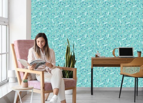 Tapeta Kolorowe Liście I Kwiaty