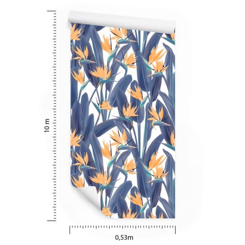 Tapeta Kwiaty Rajskie Ptaki