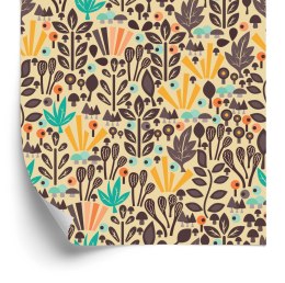 Tapeta Liście Drzewa I Grzybki