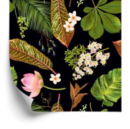 Tapeta Tropikalne Kwiaty Wśród Liści
