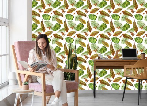 Tapeta Tropikalne Liście Palmy