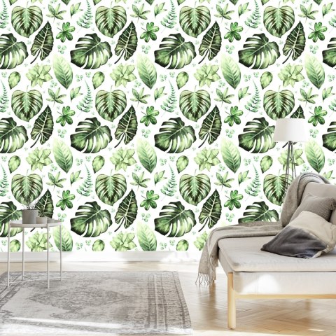 Tapeta Tropikalne Liście Zieleń