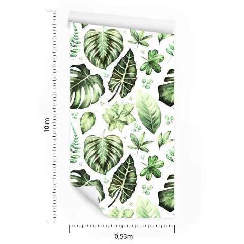 Tapeta Tropikalne Liście Zieleń