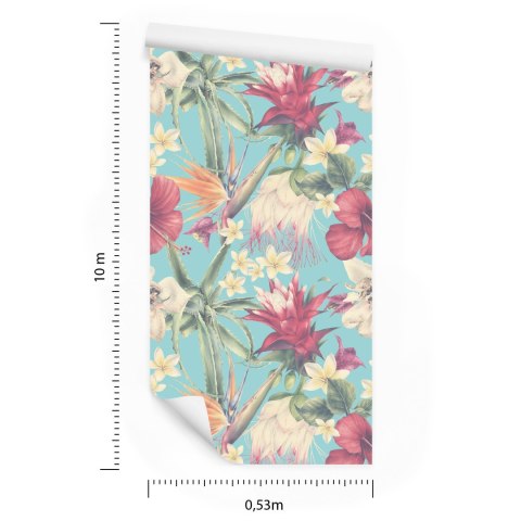 Tapeta Tropikalne Rośliny W Pastelach