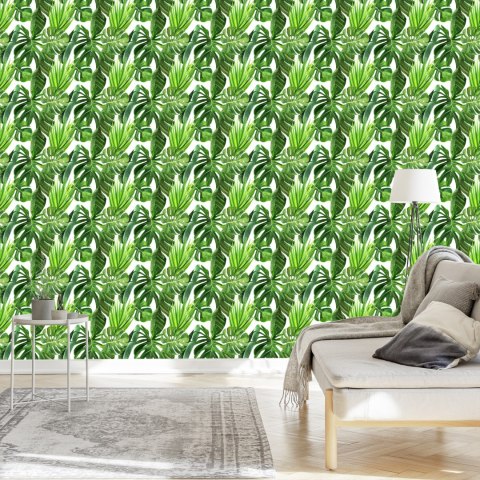 Tapeta Zielone Liście Palmy