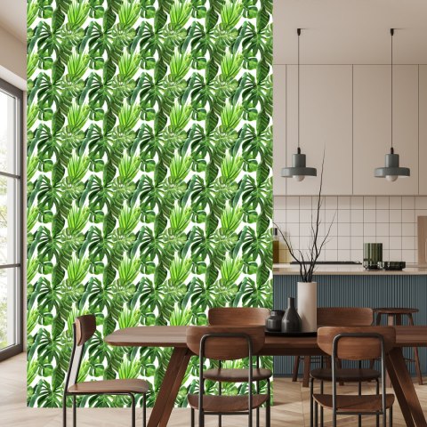 Tapeta Zielone Liście Palmy