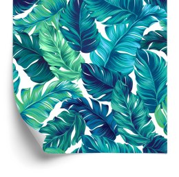 Tapeta Zielono-Niebieskie Liście