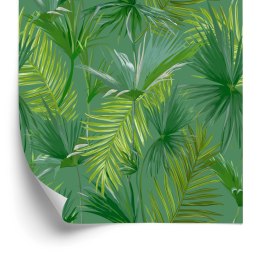 Tapeta Zielony Motyw Z Liśćmi