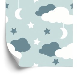 Tapeta Dla Dzieci - Gwiazdy, Chmury I Księżyce