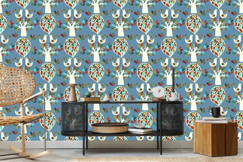 Tapeta Drzewa Natura Liście Pokój Dziecięcy