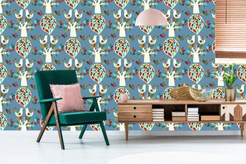 Tapeta Drzewa Natura Liście Pokój Dziecięcy