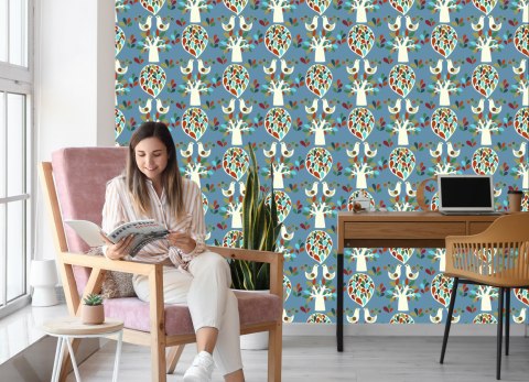 Tapeta Drzewa Natura Liście Pokój Dziecięcy