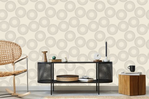 Tapeta Geometryczna - Kropkowane Okręgi