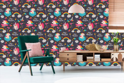 Tapeta Jednorożce Tęcza