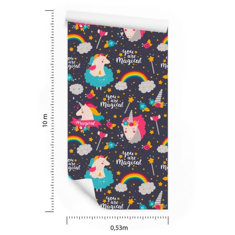 Tapeta Jednorożce Tęcza