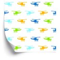 Tapeta Kolorowe Minimalistyczne Helikoptery