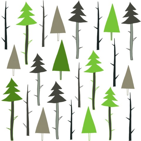 Tapeta Las, Zieleń, Gałęzie Pokój Dziecięcy