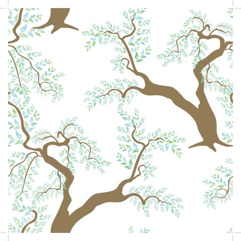 Tapeta Liście Zieleń Drzewa Do Salonu Sypialni