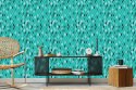 Tapeta Nowoczesne Turkusowe Romby
