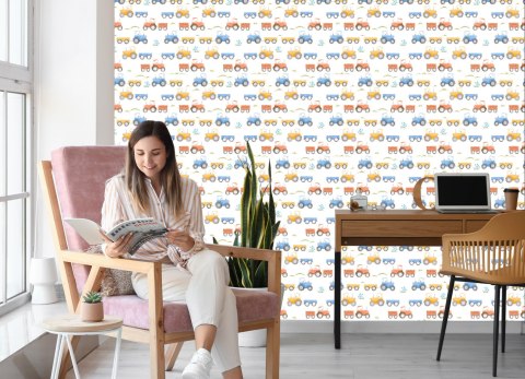 Tapeta Traktory Z Przyczepkami