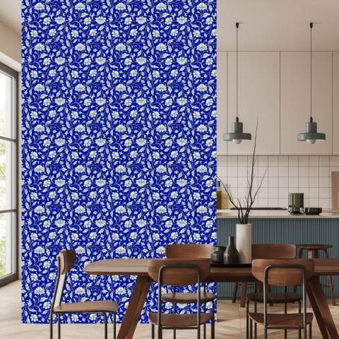 Tapeta Wyrazisty Kwiatowy Wzór W Stylu Retro