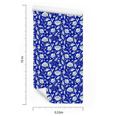 Tapeta Wyrazisty Kwiatowy Wzór W Stylu Retro