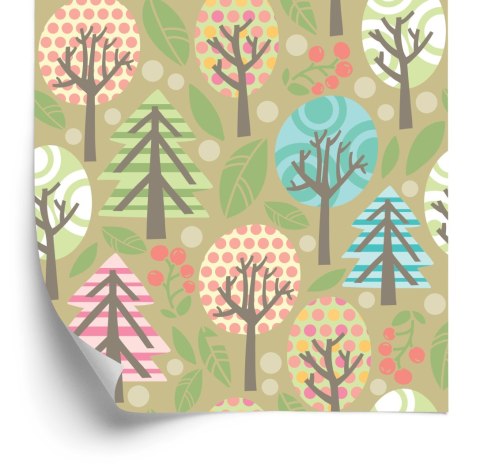 Tapeta Zieleń, Kolorowe Rośliny Pokój Dziecięcy